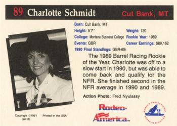 1991 Rodeo America Set B #89 Charlotte Schmidt Back